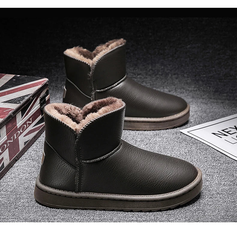 Casual Sneaker Loafers Ankle Boots Sports and Leisure Boots Winter Men Platform Sports Shoes Snow Boots Round Toe Non-slip  New