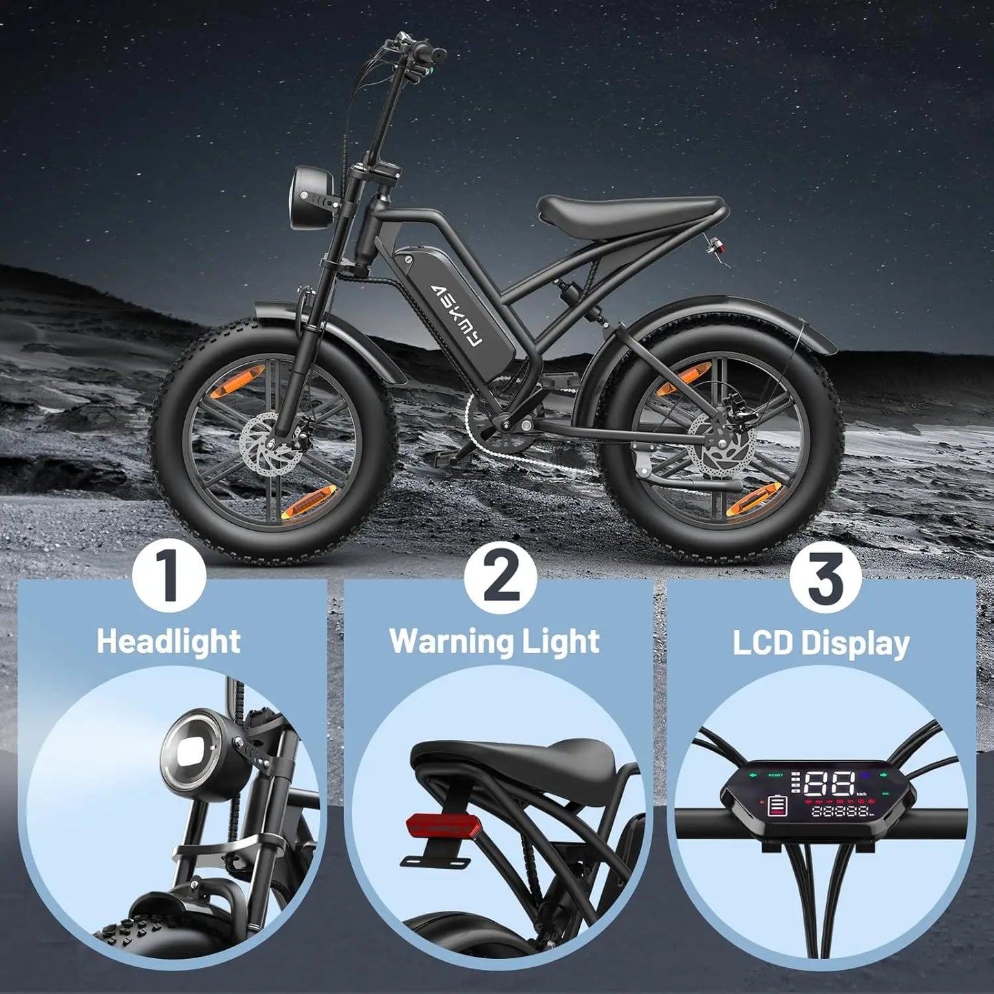 Electric Bike for Adults and Teens with 500W/750W/1500W Peak Motor, 14"/20"/26" E Bike with 48V Removable Battery,, Customized