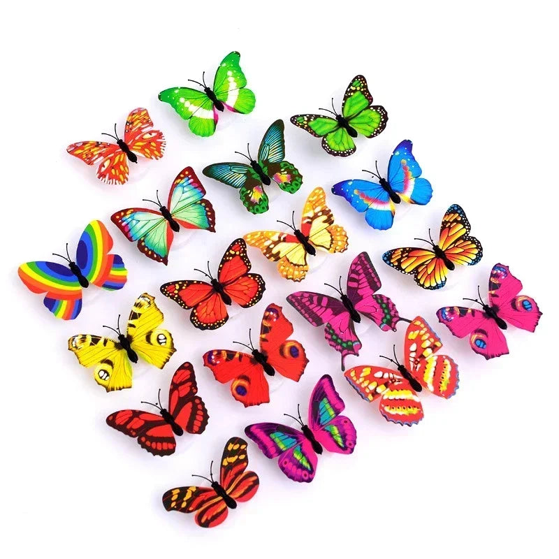 Butterfly Night Lights Pasteable 3D Butterfly Wall Stickers Lamps Home Decoration DIY Living Room Wall Sticker Lighting