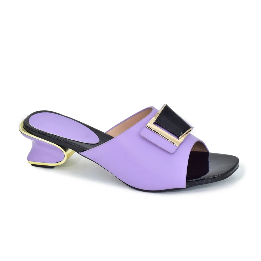 New Arrival 2025 Spring Autumn Women Pumps Sexy Buckles High Heels Shoes Italian In Women High Quality African Wedding Shoe