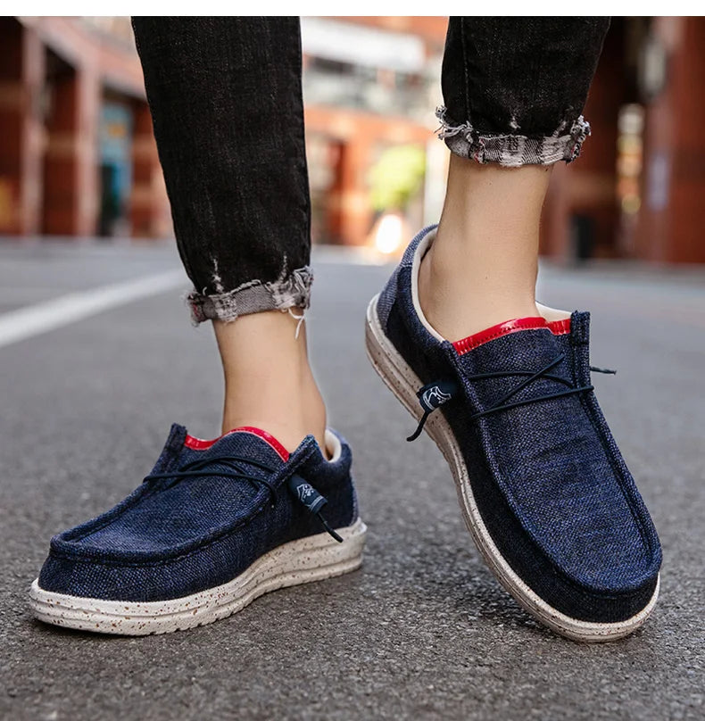 Summer Breathable Men Canvas Shoes Canvass Dude Shoes 2023 Casual Light Big Size 48 49 50 Dropshipping