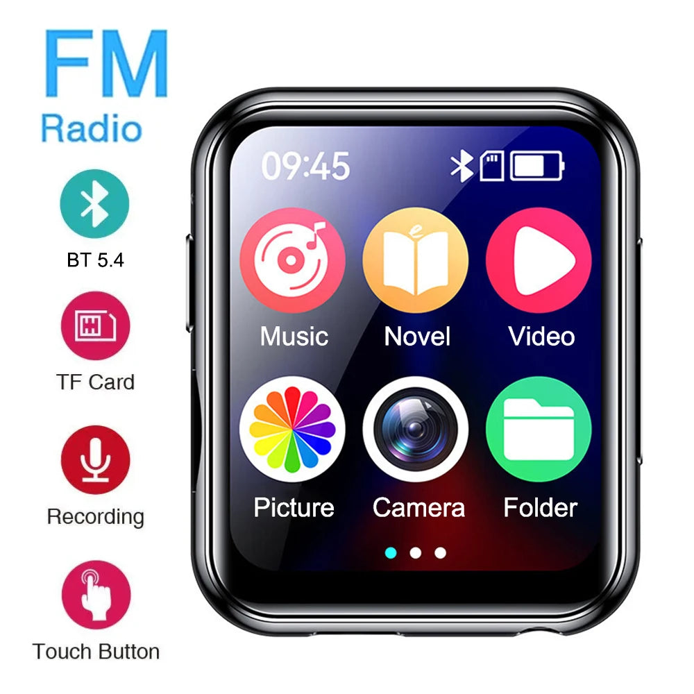 MP3 Music Player with Bluetooth High Resolution Walkman MP4 Full Touch Screen Built-in Speaker Video Playe FM/E-book плееры