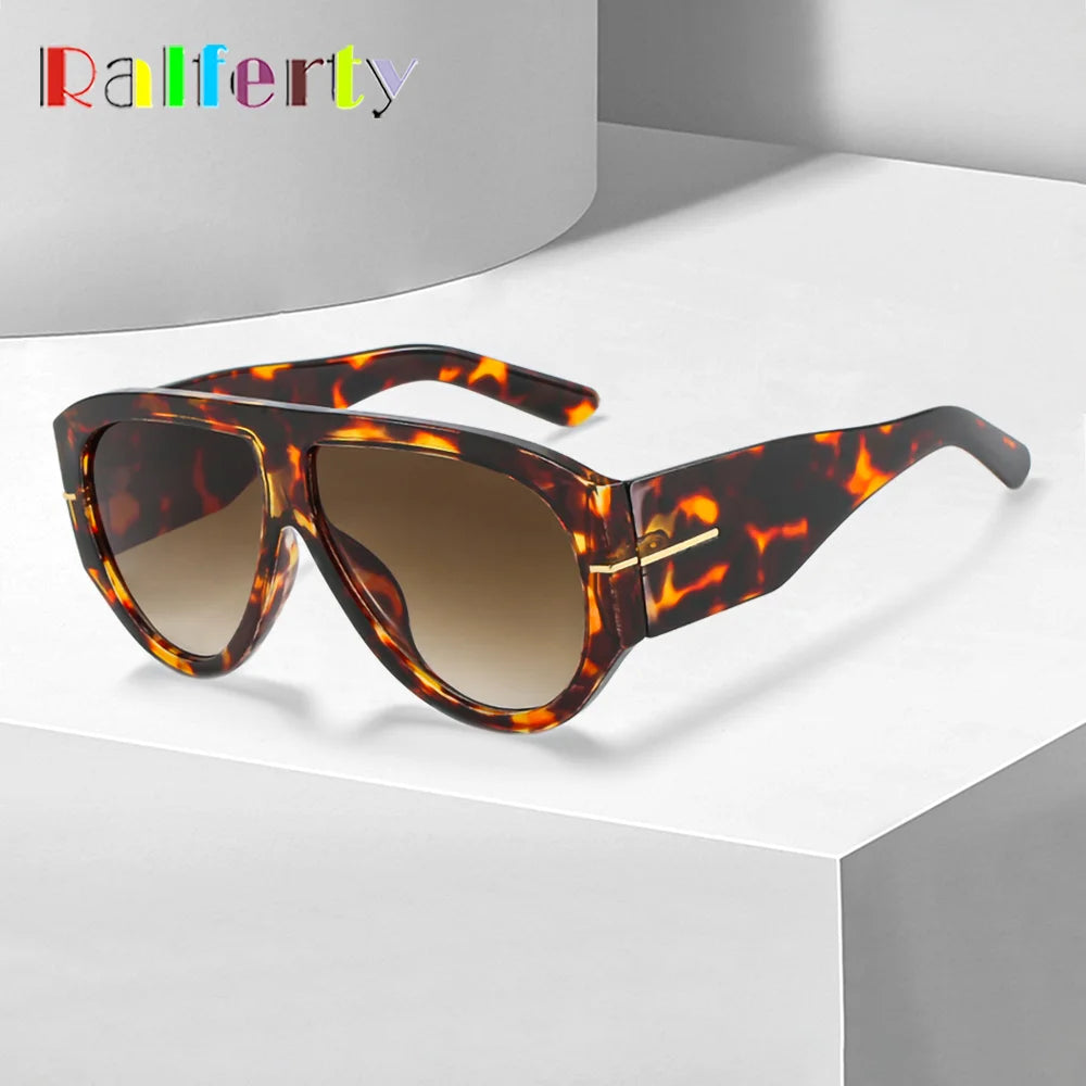 2025 Oversized Pilot Sunglasses for Women Men UV Protection Stylish Eyewear Thick Frame Unique Luxury Designer Sun Glasses Shade