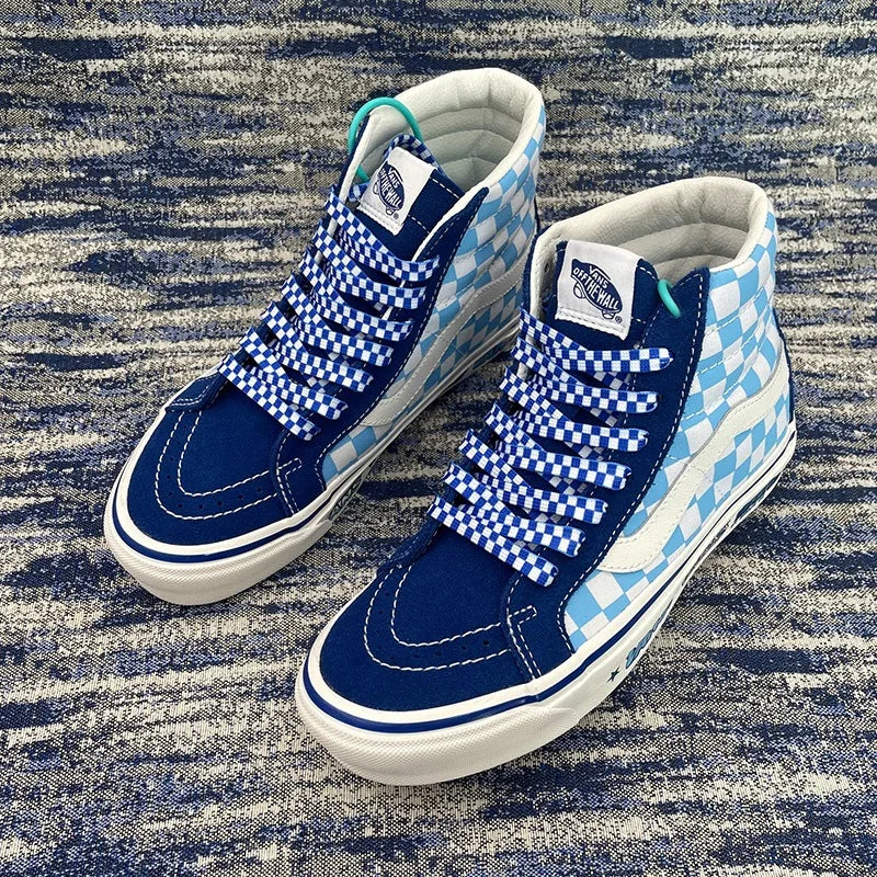1 Pair Checkered Grid Shoelaces Super Quality Flat Shoe laces Shoelaces for Athletic Running Sneakers Shoes Boot Strings