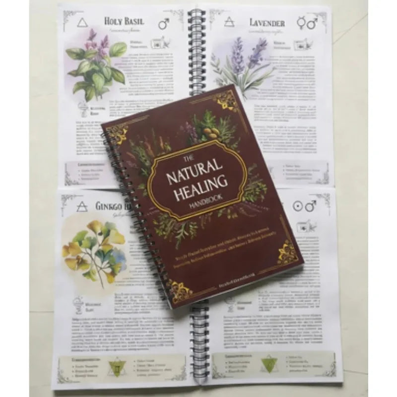 Natural Healing Handbook: Coil bound easy to read notebook with both practical and collectible value