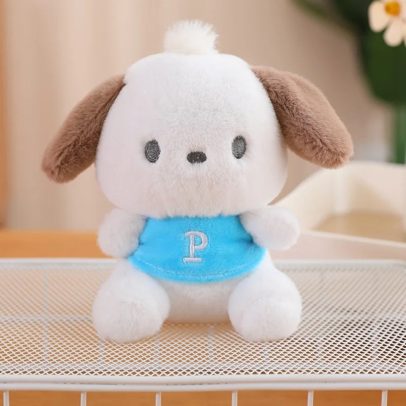 13cm Dog Plush Keychain Cute Stuffed  Plushies Backpack Pendant Kawaii Cartoon Valentine's Day Girl Gifts