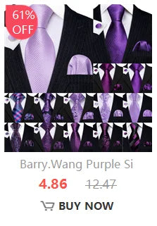 Barry.Wang Orange Brown Silk Mens Tie Hanky Cufflinks Set Gold Coffee Jacquard Designer Necktie For Male Wedding Business Party