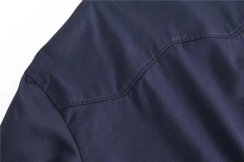 New Men's Spring Bomber Jacket Casual Outwear Turndown Collar Cotton Coats Fashion Slim Fit Business Jackets Male Clothing