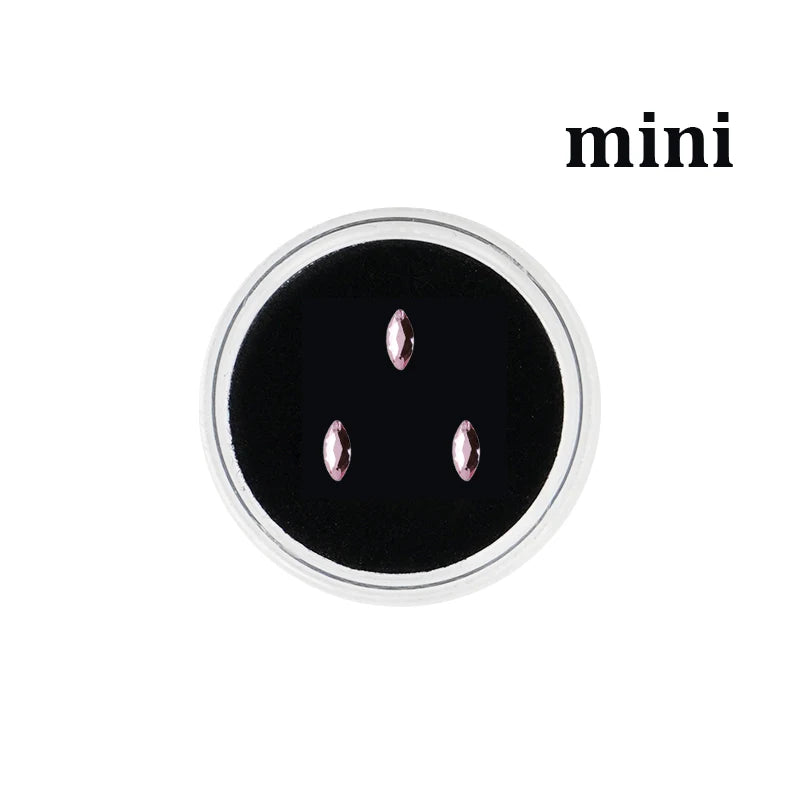3pcs/Box Dental Tooth Gems Teeth Crystal Ornament Metal Tooth Gems Various Shape Beauty Oral Decorations