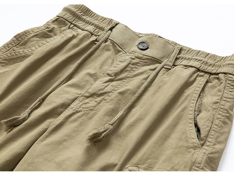New Summer Men Cargo Shorts Mens Fashion Cotton Beach Multi Pocket Shorts Man Spring Casual Joggers Shorts Male Dropshipping