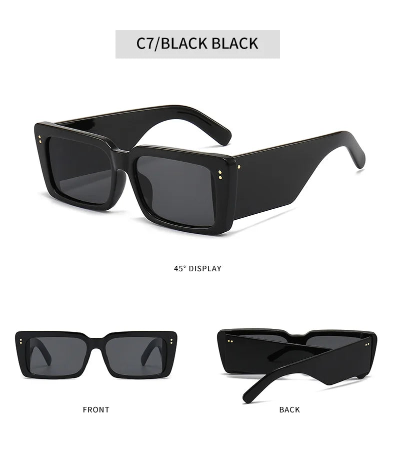 New Square Sunglasses Women Wide Glasses Legs Men Travel Shades Male Female UV400 Gafas Oculos Retro Brand Designer Luxury