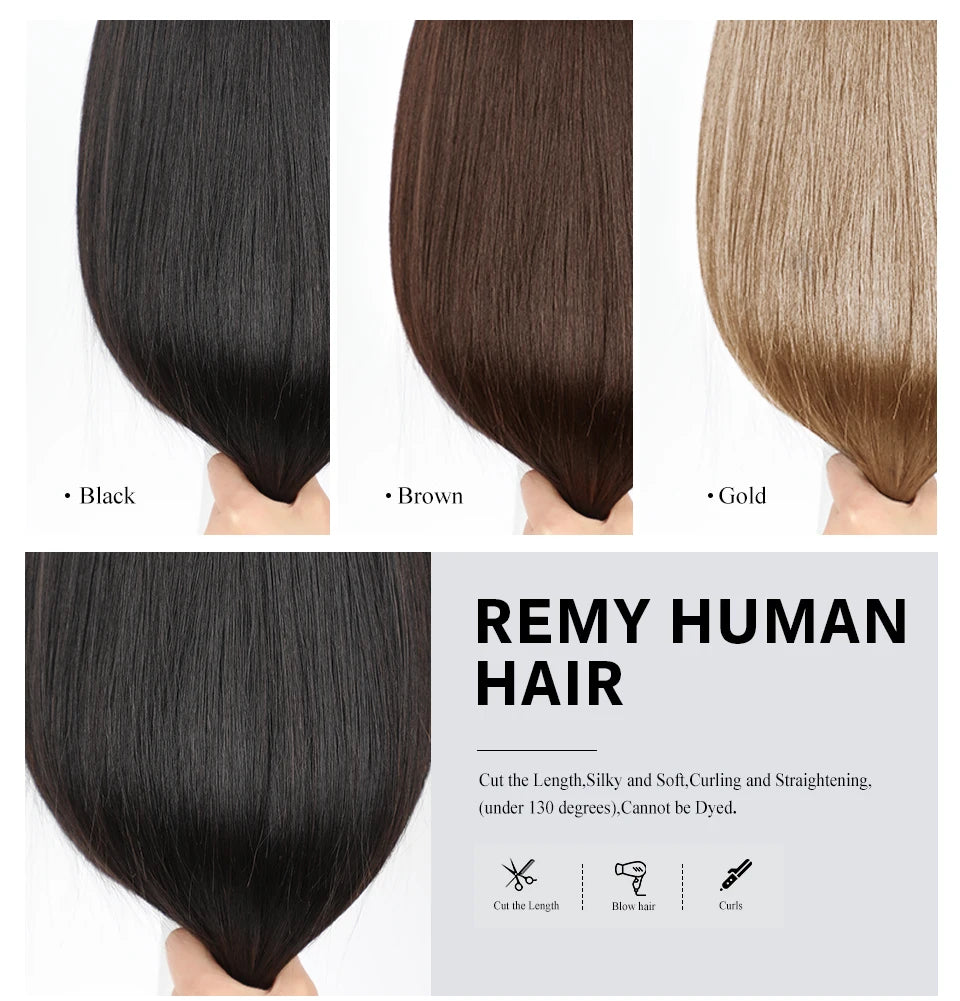 100% Real Human Hair Toppers for Women Ombre Brown Blonde Hair Topper 3.5*4 inch Lace Base Clip in Hair Extensions for Hair Loss