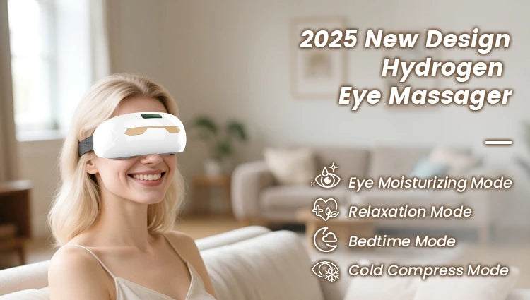 Hydrogen Eye Therapy 4 Modes Eye Massager with Heat and Cooling for Eye Relaxation, Father's Day/Birthday Gifts for Mom/Dad