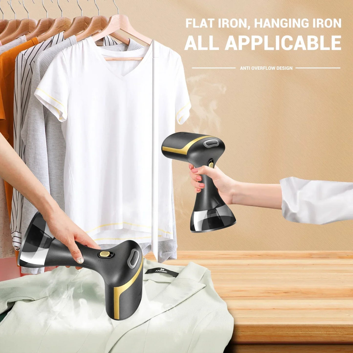 220V Handheld Garment Steamer 1500W Electric Household Fabric Steam Iron 350ml Portable Vertical Fast-Heat for Clothes Ironing