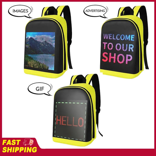 backpack advertising backpack LED Color Screen Customizable Backpack Travel Bag Pack School Bag for Men Women College Students