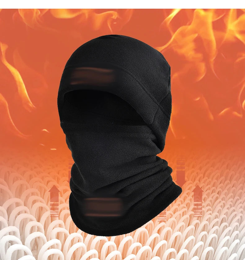 Autumn Winter Sports Warmth Velvet Hat Fuzz Neck Cover Outdoor Cycling Face Shield Warmth Shawl Set Unisex Neutral
