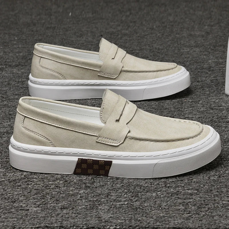 Designer Brand Men's Loafers Green Casual Shoes Men's Lightweight Soft Soled Walking Flat Shoes Brown Luxury Sneakers for Men