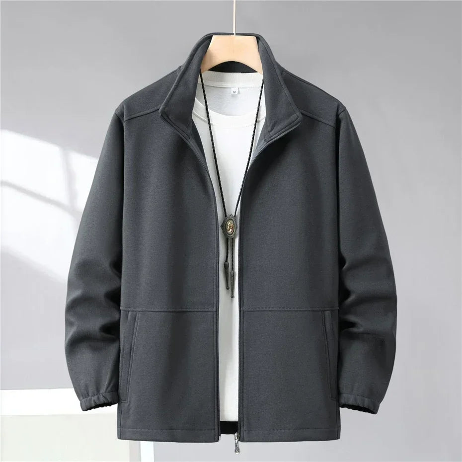 Extra Big Size Men's Spring Jacket Stand Collar Zip Up Coat Male Plus Large 10XL 12XL Loose Casual Fashion Work Wear Outerwear