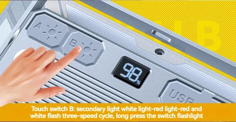 Camping Tent Light LED Rechargeable Searchlight High Power Outdoor Emergency Lighting Waterproof Portable Hanging Night Lamps