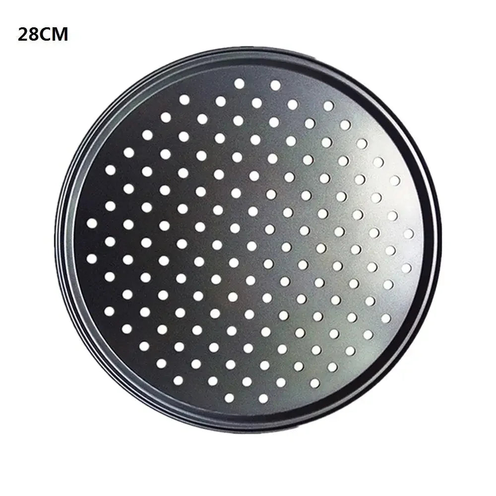 Household Pizza Pans with Holes Breathable Non-Stick Professional Baking Tray for Restaurant Home Grill Barbecue Baking Tools