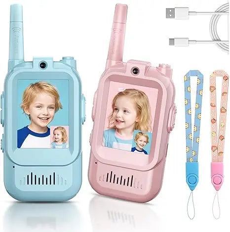 NEW Airiton Kids Video Walkie Talkie Long Range No Internet Connection With Camera Toys For Home Outdoor Christmas Gifts For Kid