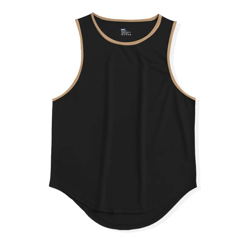 Men's Gym Tank Top Fitness Sleeveless Running Sports T-Shirt Men Quick-drying Training Bodybuilding Gym T-Shirt Men Male Vest