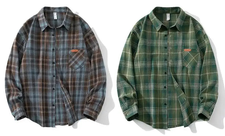 Plus Size 10xl 9xl Shirt Men Spring Summer Oversized Vintage Plaid Shirt 5xl 6xl 7xl 8xl Large Size Leisure Blouse Male