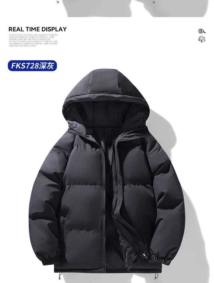 2026 new arrival winter jacket sill-like cotton jackets men,mens fashion thicken warm parkas trench coat male size M-4XL
