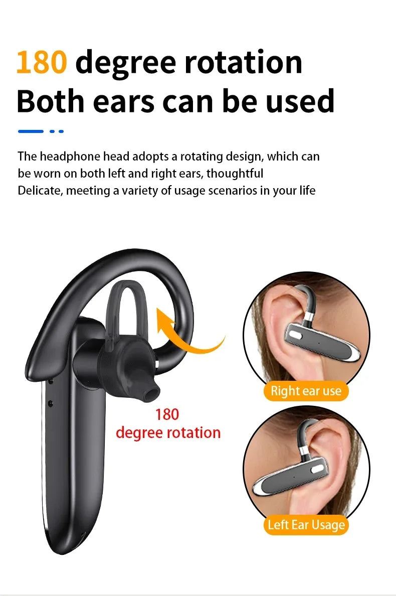 Wireless Bluetooth Headphones With Microphon Earphone ENC Noise Cancelling Handsfree Talking Headset Busines Auriculares Driving