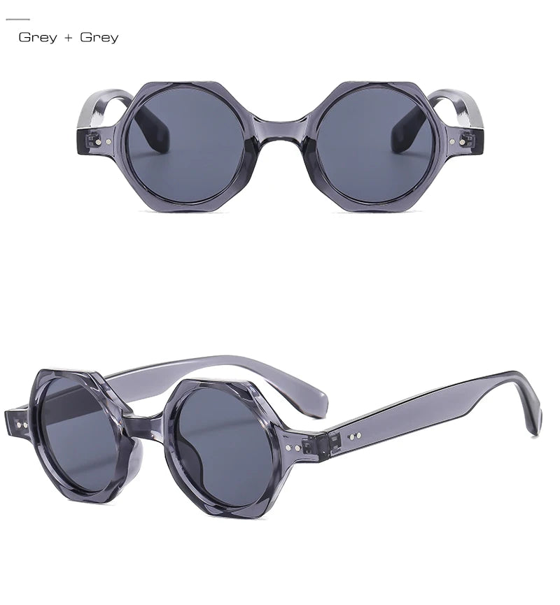SHAUNA New Polygon Square Sunglasses Women Fashion Candy Color Round Lenses Eyewear Shades UV400 Men Sun Glasses