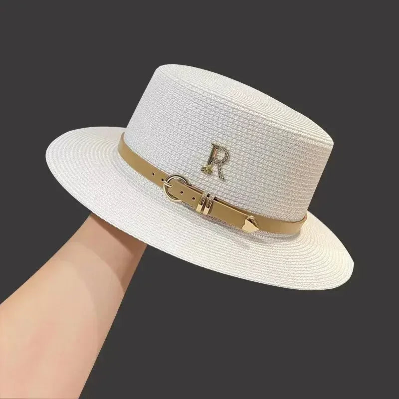 new Summer Hats for Women Wide Brim Casual Beach Sun Hat Women Summer Straw Hat Sunscreen Block UV Protection Panama Bow Cap