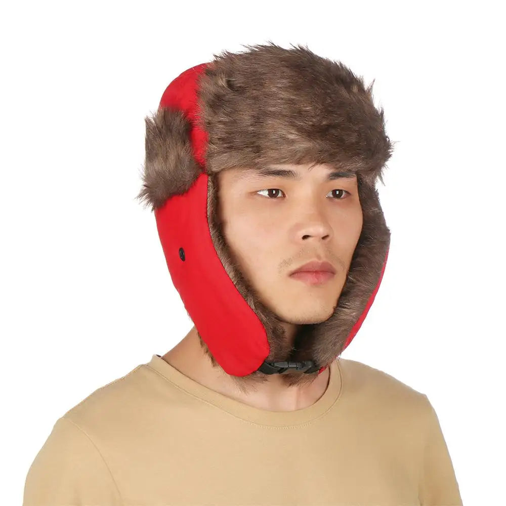 Warm Trapper Earflap Winter Cap Russian Ushanka Ski Hat Winter Hats
