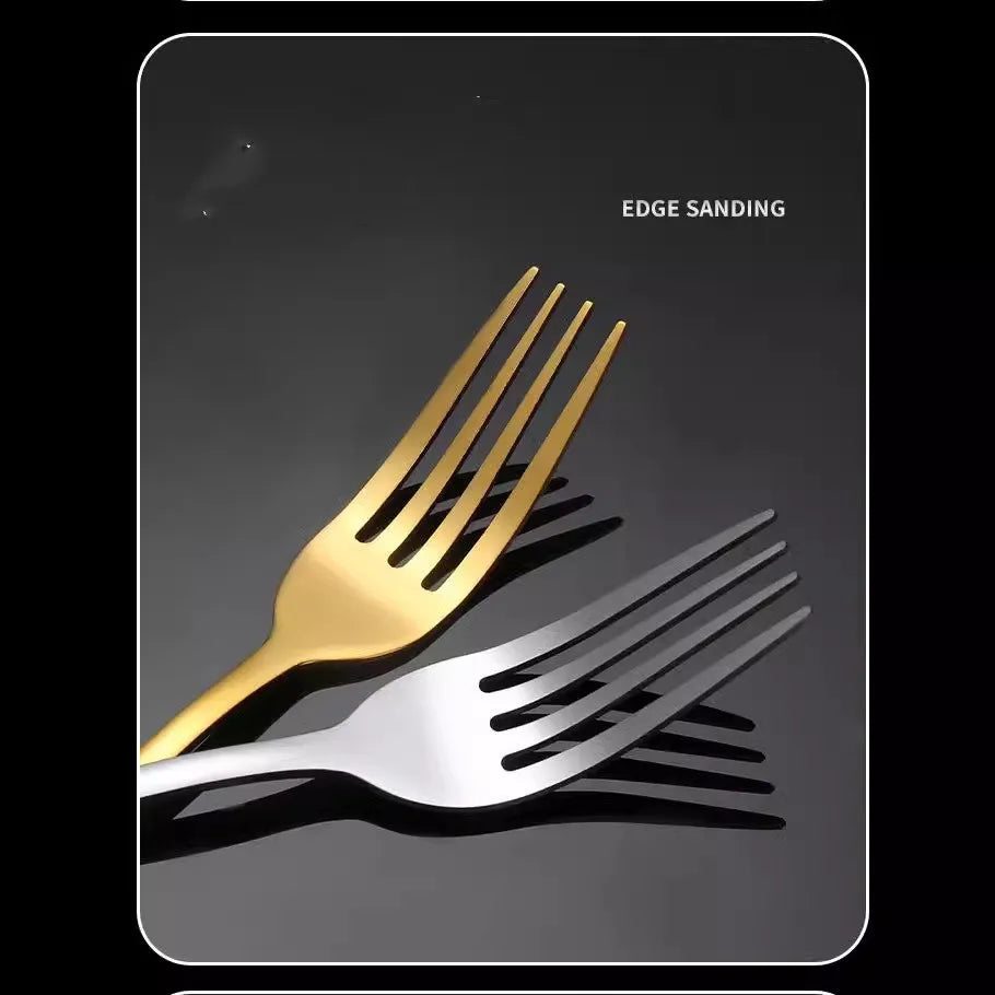 24 Piece Stainless Steel Tableware Nordic Household Knife Fork Coffee Spoon Gift Box Set