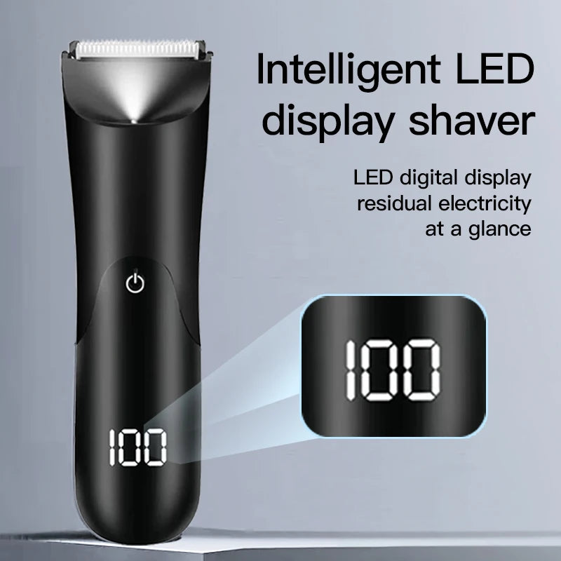 Mens Body Hair Trimmer for Men Balls Women Lady Shaver Hair Removal Bikini Trimmer Groin & Body Shaver Groomer Arm Beard Razor