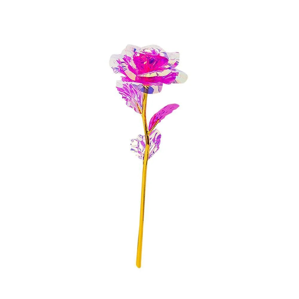 Led Valentine's Day Mother's Day Gift 24K Foil Plated Roses Artifical Flowers Wedding Decor Lover Lighting Roses Creative Gift