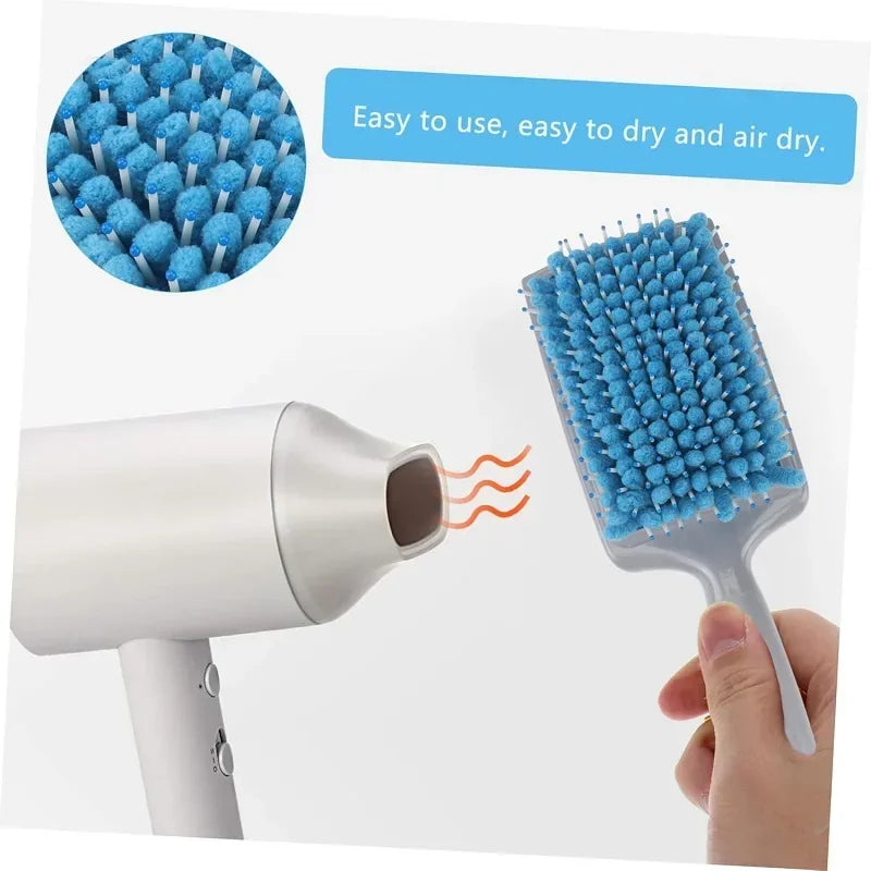 Professional Microfiber Bristles Comb with Nylon Bristles Absorbent Drying Hairbrush Scalp Care Brush Hair Styling Tool Salon