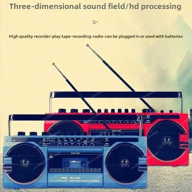 High Quality Portable Cassette Recorder Player  Music Play Walkman Retro Tape Drive AM/FM/SW Radio Bluetooth Speakers