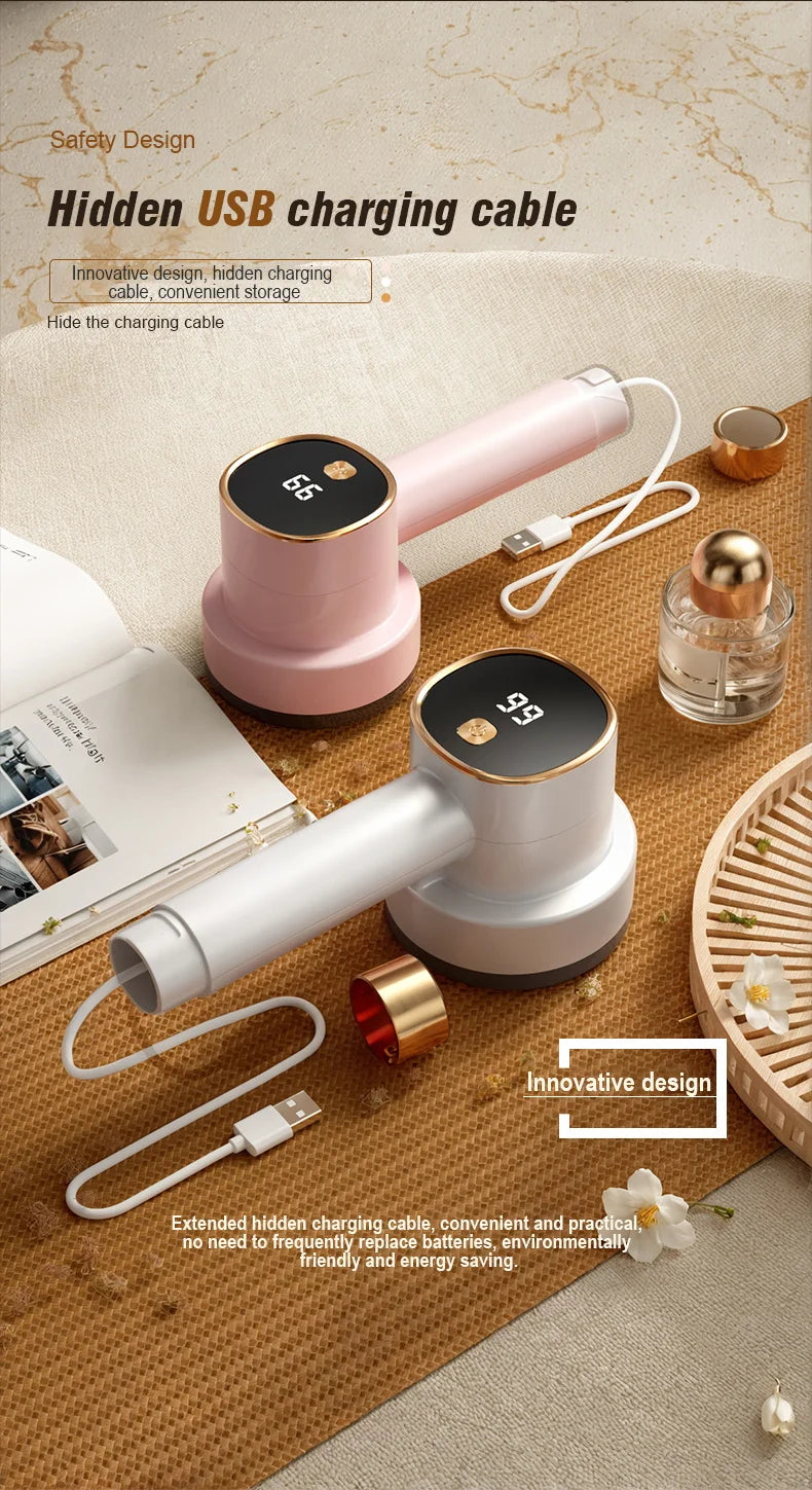 USB Rechargable Cloth Fabric Shaver Fluff Pellet Remove Machine for Clothes Sweater Hairball Trimmer Electric Lint Remover