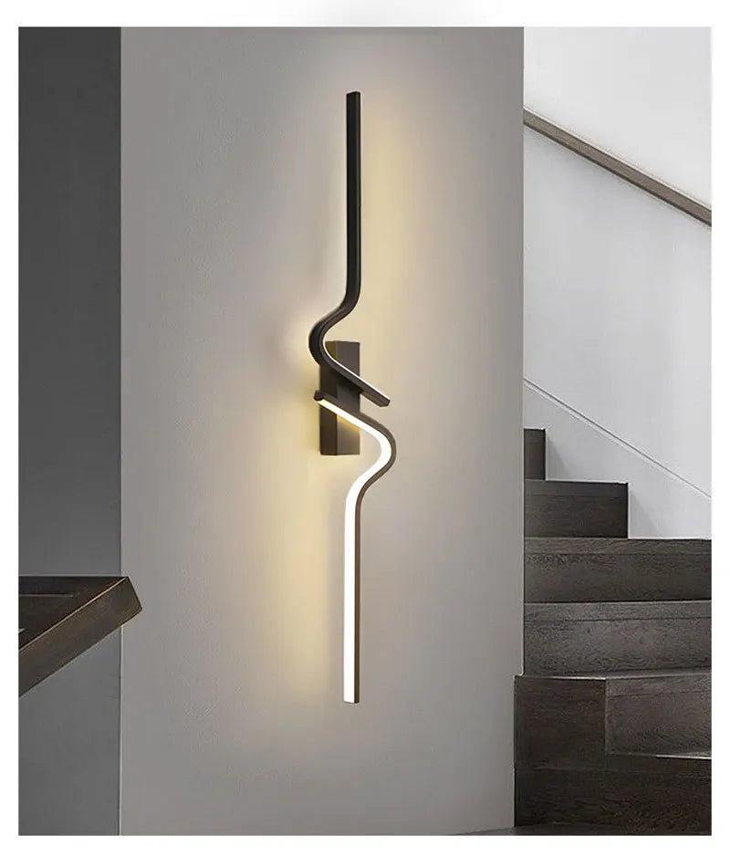 Modern LED Wall Lamps Long Strip Up and Down LED Wall Lights Bedroom Bedside Hallway Lighting Fixture AC85-265V Wall Sconce