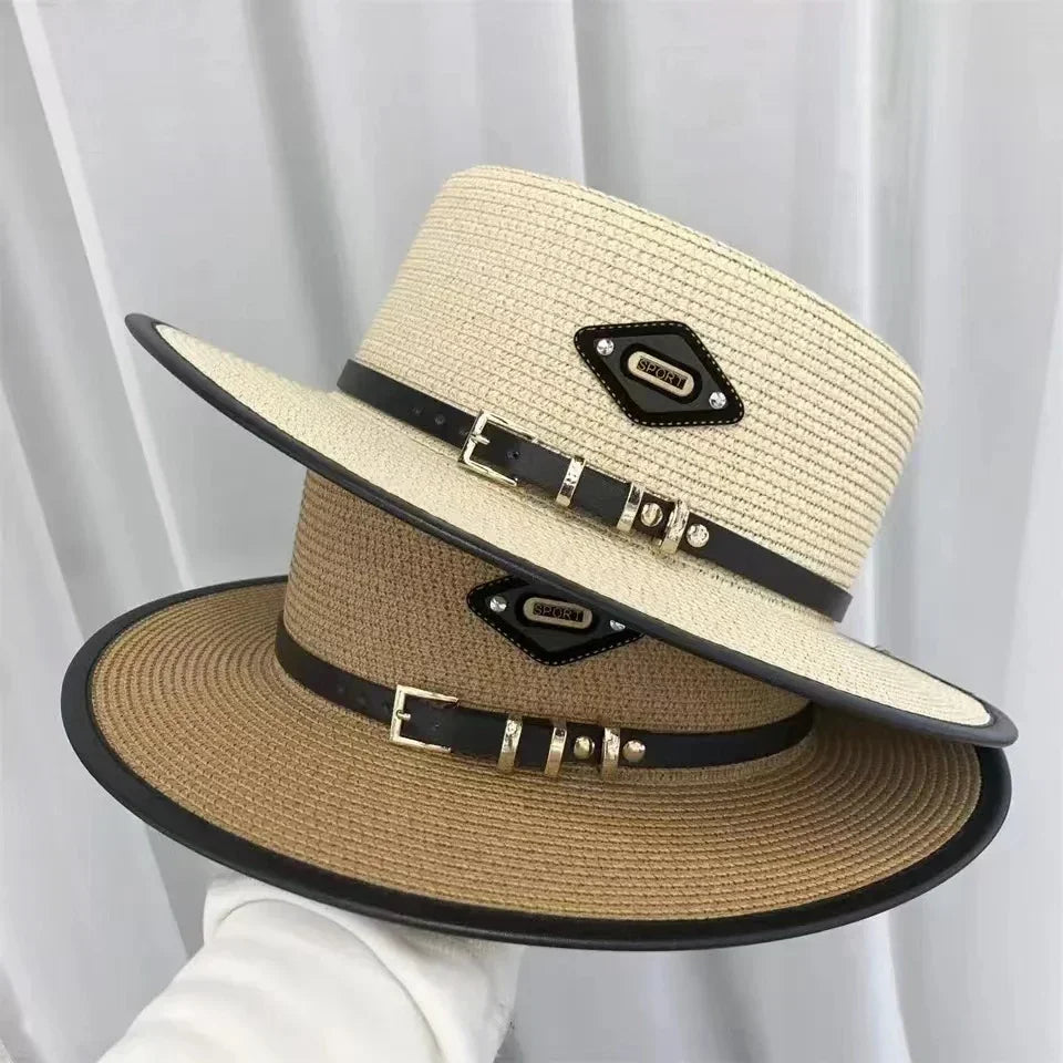 new Summer Hats for Women Wide Brim Casual Beach Sun Hat Women Summer Straw Hat Sunscreen Block UV Protection Panama Bow Cap