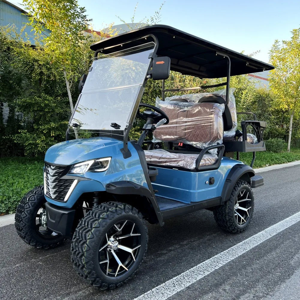 Brand New 4-Wheel High-Speed 60V Lithium Battery Mini Electric 2 4-Seater Lift Off-Road Vehicle Classic Golf Cart With Bumper