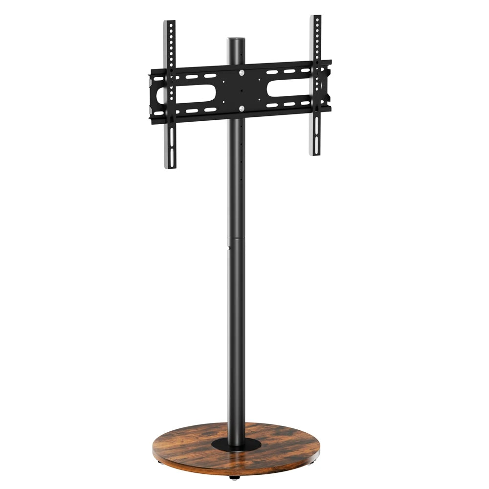 Heavy Duty Mobile TV Floor Stand for 40-75 Inches White Height Adjustable TV Mount Cart Stand with Hidden Wheels