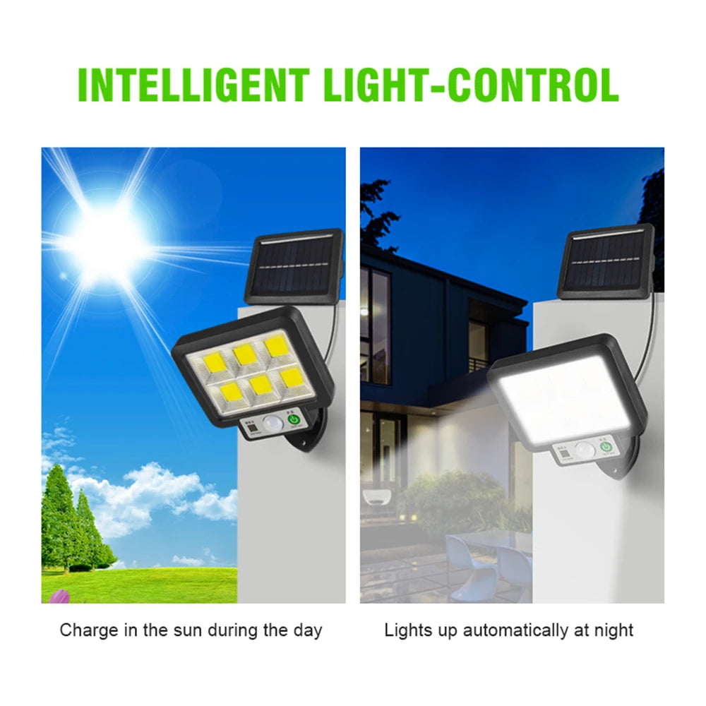 Outdoor Waterproof Emergency Street Garden Security Decor Lamp LED Solar Split Wall Lamp Motion Sensor Sunlight Light 3 Mode