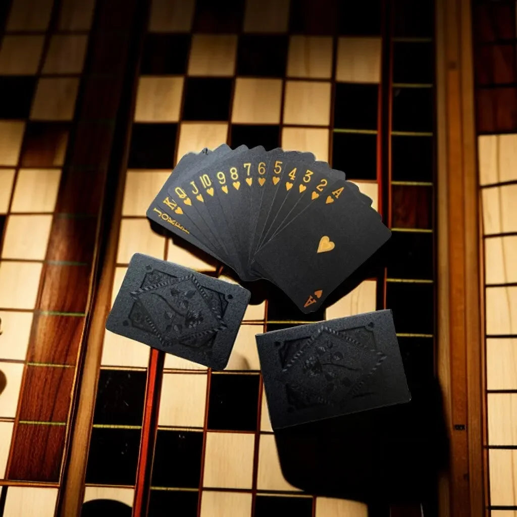Black Gold Poker game card set waterproof poker set Magic Dmagic packaging board game gift collection