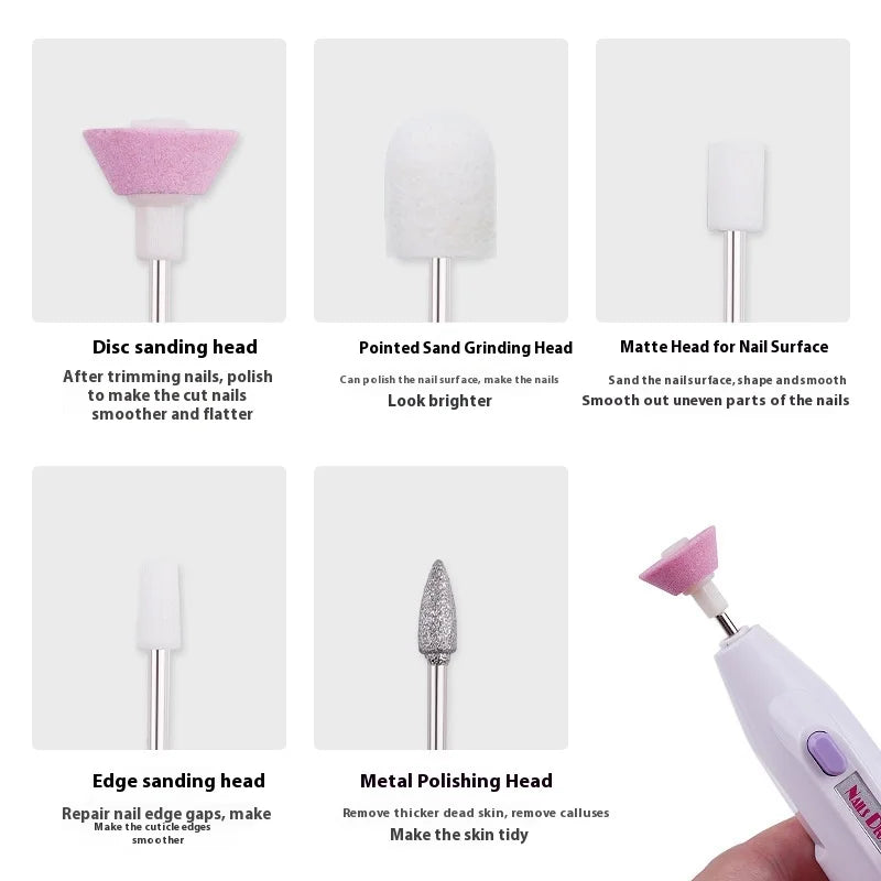 Nail Polisher Mini Electric Nail Drill Kit Manicure Pedicure Grinding Polishing Nail Art Sanding File Pen Tools Machine