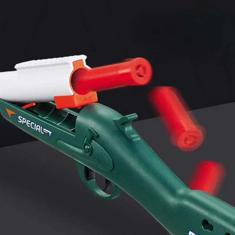 S686 Spray Shell Soft Bullet Gun Can Be Fired Toy Gun Manually Loaded Outdoor Sport CS Game Weapon for Children Boys Gift