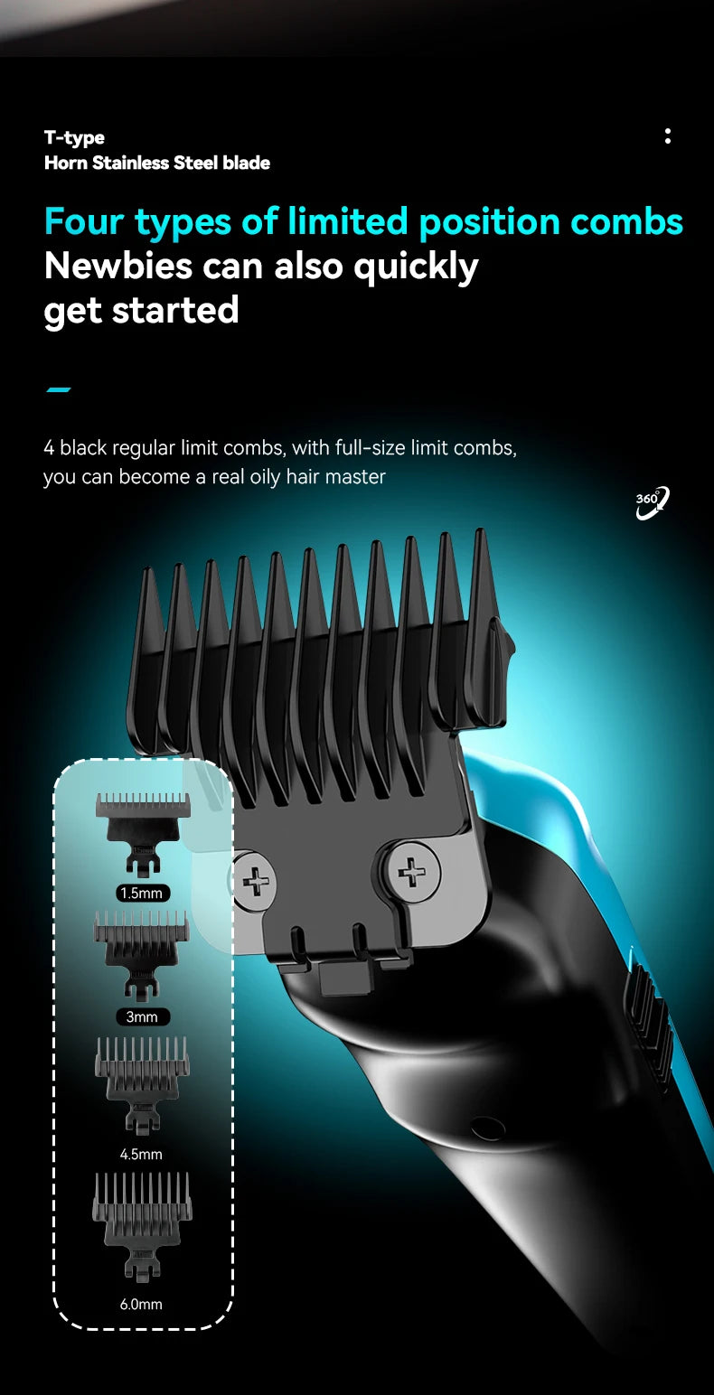 kemei Salon Rechargeable Trimmer Clipper High Speed Motor Barber Hair Trimmer Clipper KM-264