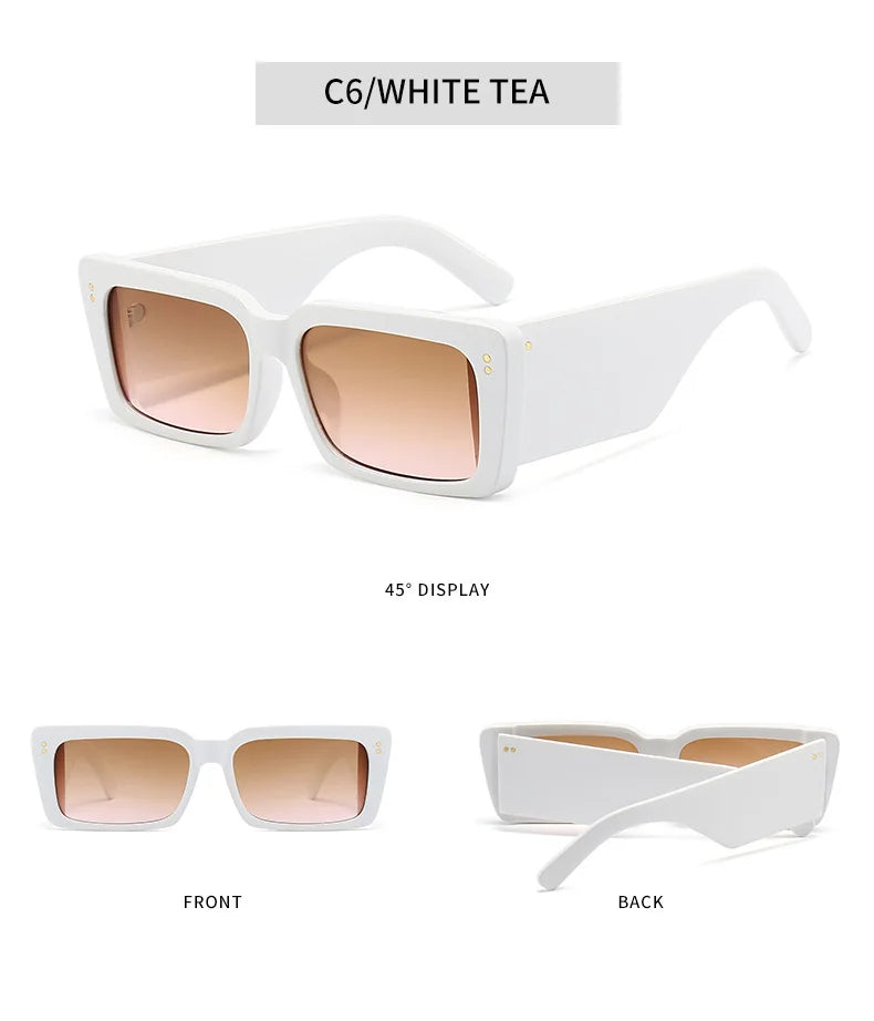 New Square Sunglasses Women Wide Glasses Legs Men Travel Shades Male Female UV400 Gafas Oculos Retro Brand Designer Luxury