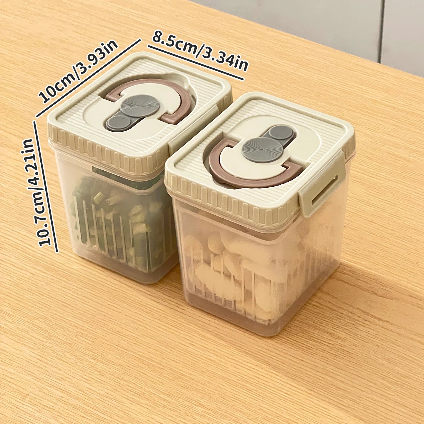 Clear Plastic Food Storage Box Portable Moisture Proof Sealed Snacks Grain Storage Container Drain Fruit Box Kitchen Organizer