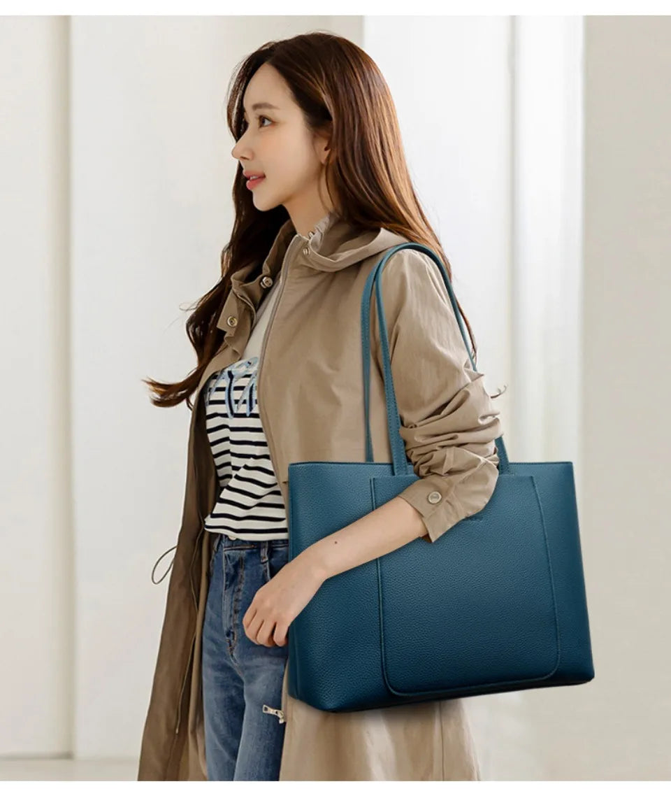 Large Capacity Women Shoulder Tote Bag Pu Leather Hand Bags for Women 2025 Designer Daily commuting Handbags HIgh Quality Sac